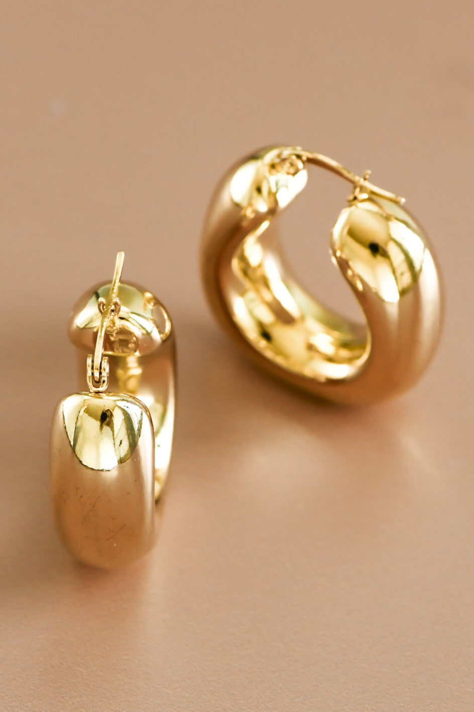 18k Waterproof Non-tarnish Stainless Steel Hoops