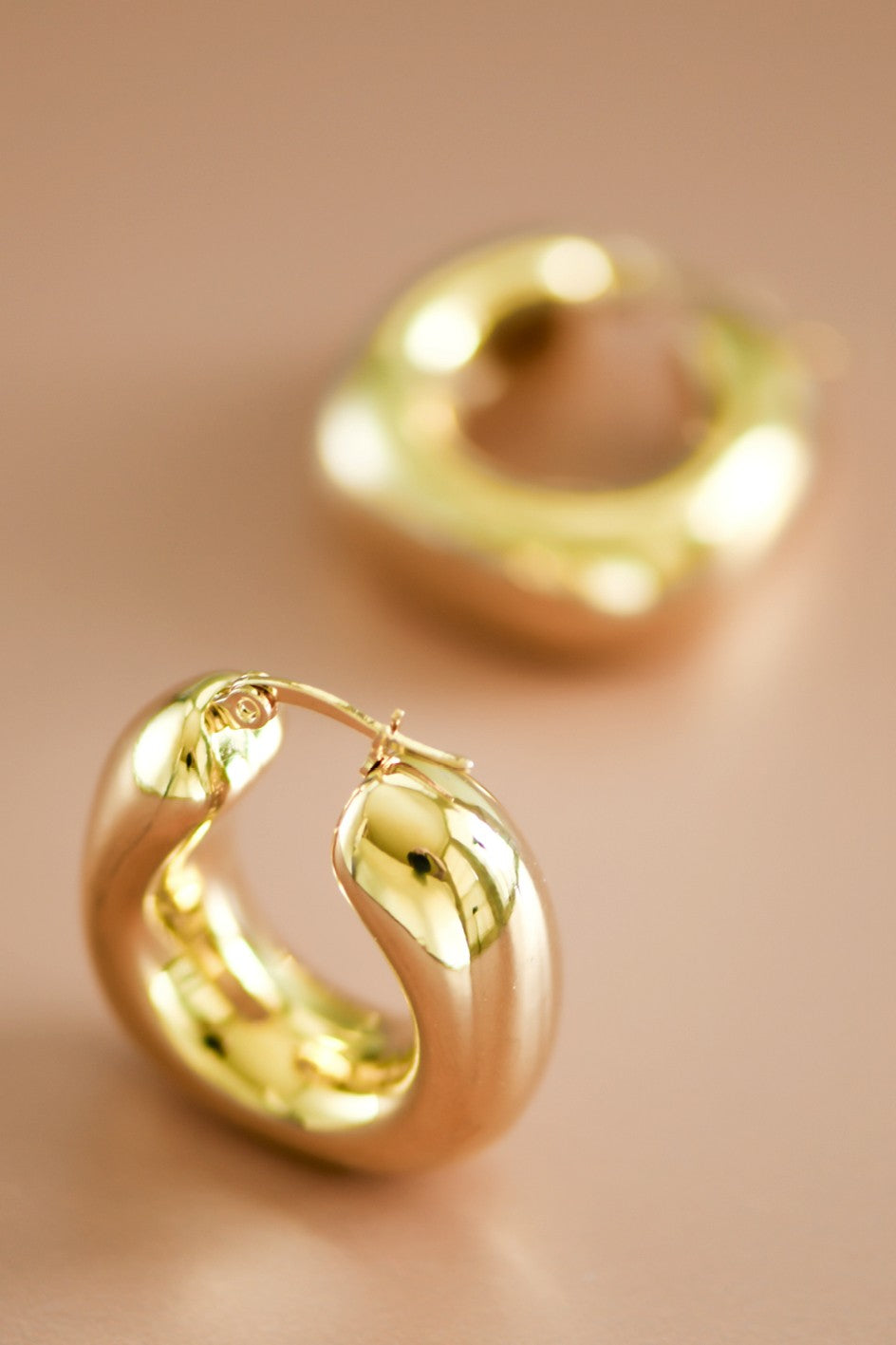 18k Waterproof Non-tarnish Stainless Steel Hoops