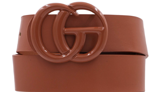 CG Matte Metal Buckle Faux Leather Belt