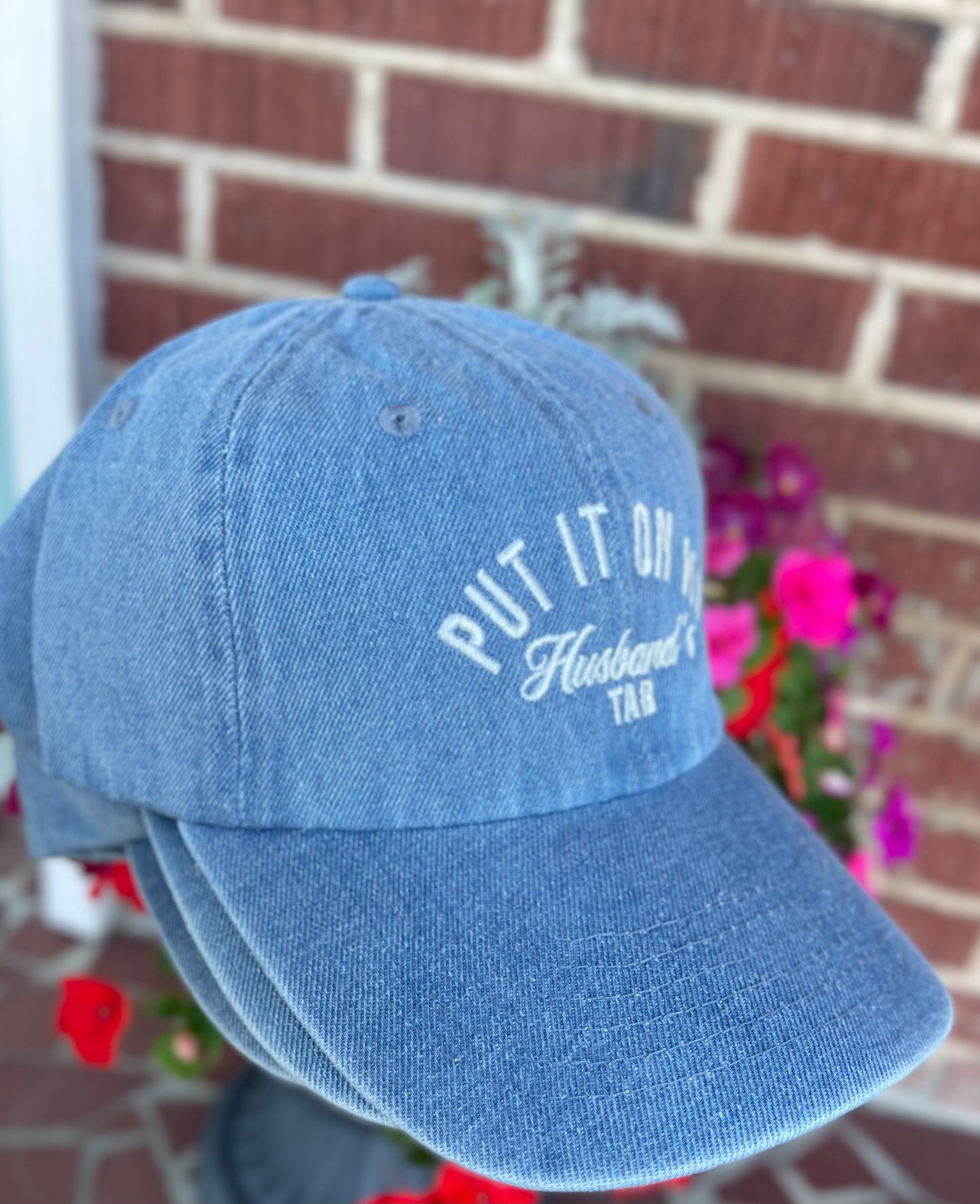 Put It On My Husband's Tab Embroidery Cap