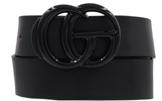 CG Matte Metal Buckle Faux Leather Belt